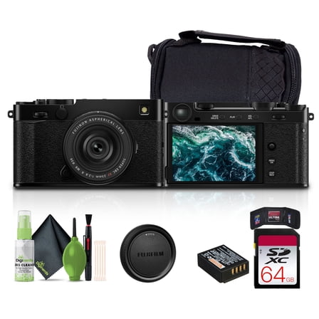 FUJIFILM X-E5 Mirrorless Digital Camera with XF 23mm f/2.8 Lens (Black), Bundle