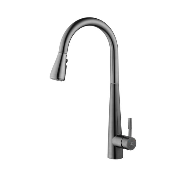 YZZY High Arc Kitchen Fauect with Pull Down Sprayer Stainless Steel Black Kitchen Sink Faucet