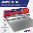 thumbnail image 4 of Ox Plastics Pellicule de Papier Aluminium / Robuste, Qualité Commerciale pour l'Industrie de la Restauration / Feuille Argentée pour la Cuisson, le Rôtissage, la Pâtisserie, le BBQ et les Fêtes / 18 Pouces x 500 Pieds (Lot de 2), 4 of 4