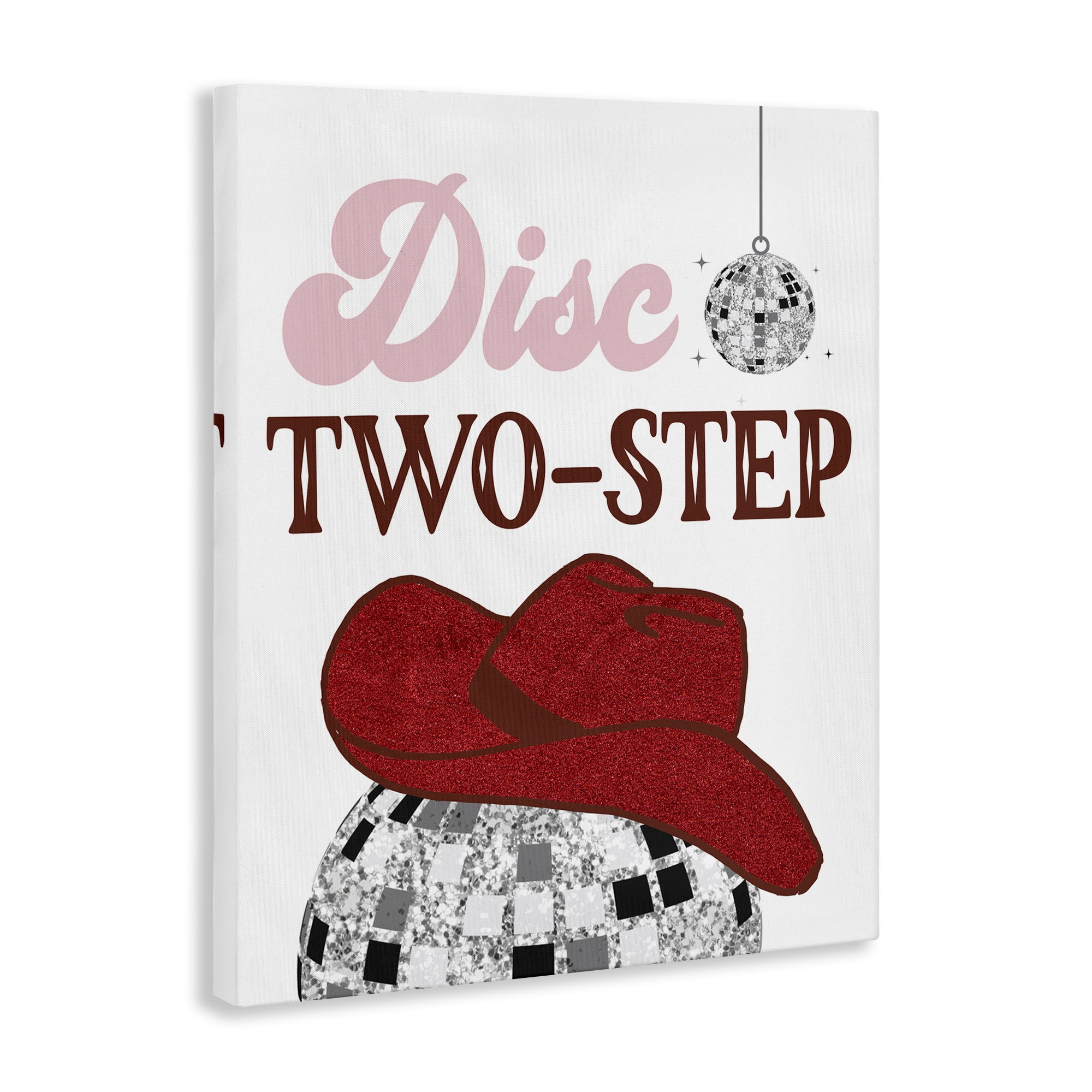 Stupell Industries Disco Two-Step Phrase Text & Numbers Painting Wrapped Canvas Art Print Wall Art, 16 x 20