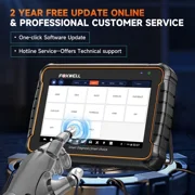 FOXWELL GT60 Bluetooth Automotive Bidirectional Diagnostic Scan Tool All System OBD2 Scanner with 24 Reset Service, D-P-F Regen, ABS Bleeding, Injector C0ding, BMS/TPMS/Oil Reset, 2 Years Free Update