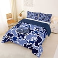 thumbnail image 2 of Catabedysis Safari Animal Bear Full Size Comforter Sets,Rustic Camouflage Camping Bedding Comforter Set For Boys,Blue,Navy Blue Reversible,3pcs,1 Comforter and 2 Pillowcases, 2 of 7