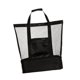 thumbnail image 5 of Bolsa de playa de malla con compartimento refrigerador, ideal para refrigerios, camping y verano. Negro, 5 of 7