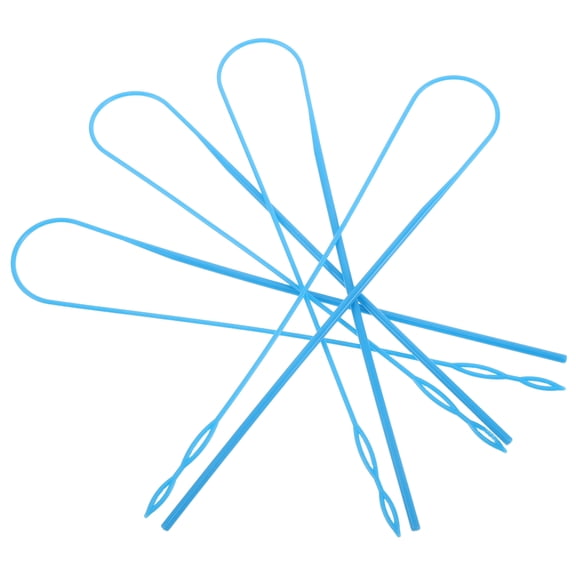 BESTYASH 25Pcs Sky Blue Flexible Plastic Drawstring Threader Tool for Hoodie Pants Sweatpants Rope Replacement