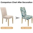 thumbnail image 7 of Bright Botanical Dining Chair Covers Set of 4 Colorful Blossom and Nature Print Washable Polyester Stretch Slipcovers Removable Protector for Summer Dining Room, 7 of 7