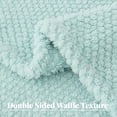 thumbnail image 4 of Whale Flotilla Twin Size Fuzzy Fleece Blanket, 60"x80" Fluffy Lightweight Soft Jacquard Bed Blankets for All Seasons, Warm and Cozy, Light Blue, 4 of 11