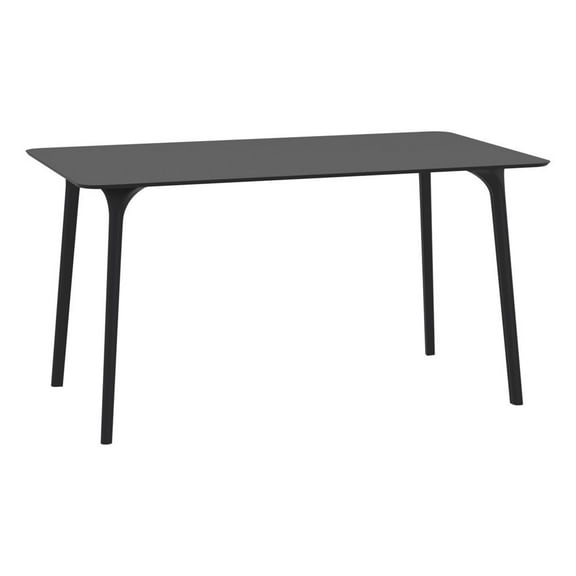 Compamia Maya 55 inch Rectangle Table in Black finish