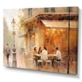 thumbnail image 2 of Designart "Impressionist Cafe In Paris With A Peachy Hue II" City Paris Canvas Prints, 2 of 7