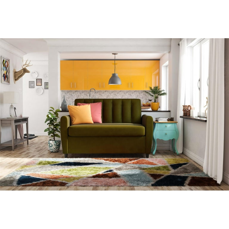 Novogratz Brittany Loveseat Sleeper Sofa with Memory Foam Twin
