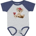 thumbnail image 3 of Inktastic Baseball Teddy Bear Boys Baby Bodysuit, 3 of 5