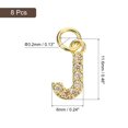 thumbnail image 2 of Uxcell Rhinestone Letter Charm, 8 Pack 3.2mm Copper J Letter Charm Alphabet Pendants for DIY Bracelets, Golden, 2 of 7