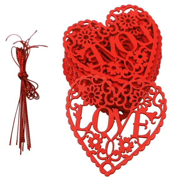 Vikakiooze 2022 Home Decor Clearance Wooden Festive Wedding Supplies Valentines Day Heart Hollow Love Decoration