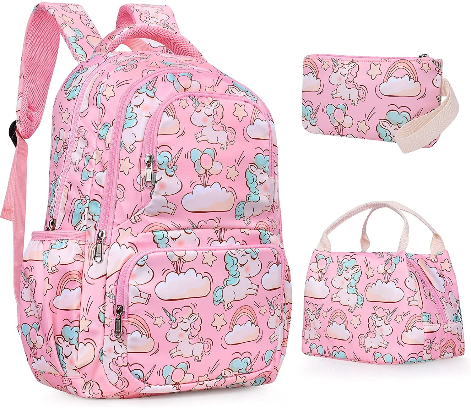 ColourLife Book bag Floral Unicorn Laptop Backpack Casual Daypack School Bag