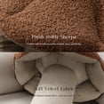 thumbnail image 4 of Phantoscope Mushroom Shaped Throw Pillow 16 x 14 inch, Soft Teddy Fleece Plush Decorative Cushion for Couch Sofa Bed Chair, Mother's Day Gift, Dark Coffee, 4 of 8