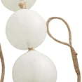 thumbnail image 4 of DecMode Handmade Round Extra Long Frosted Orb White Glass Garland with Tassel with Knotted Jute Rope, 4 of 8