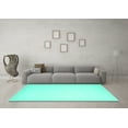 thumbnail image 3 of Ahgly Company Indoor Rectangle Solid Turquoise Blue Modern Area Rugs, 3' x 5', 3 of 4