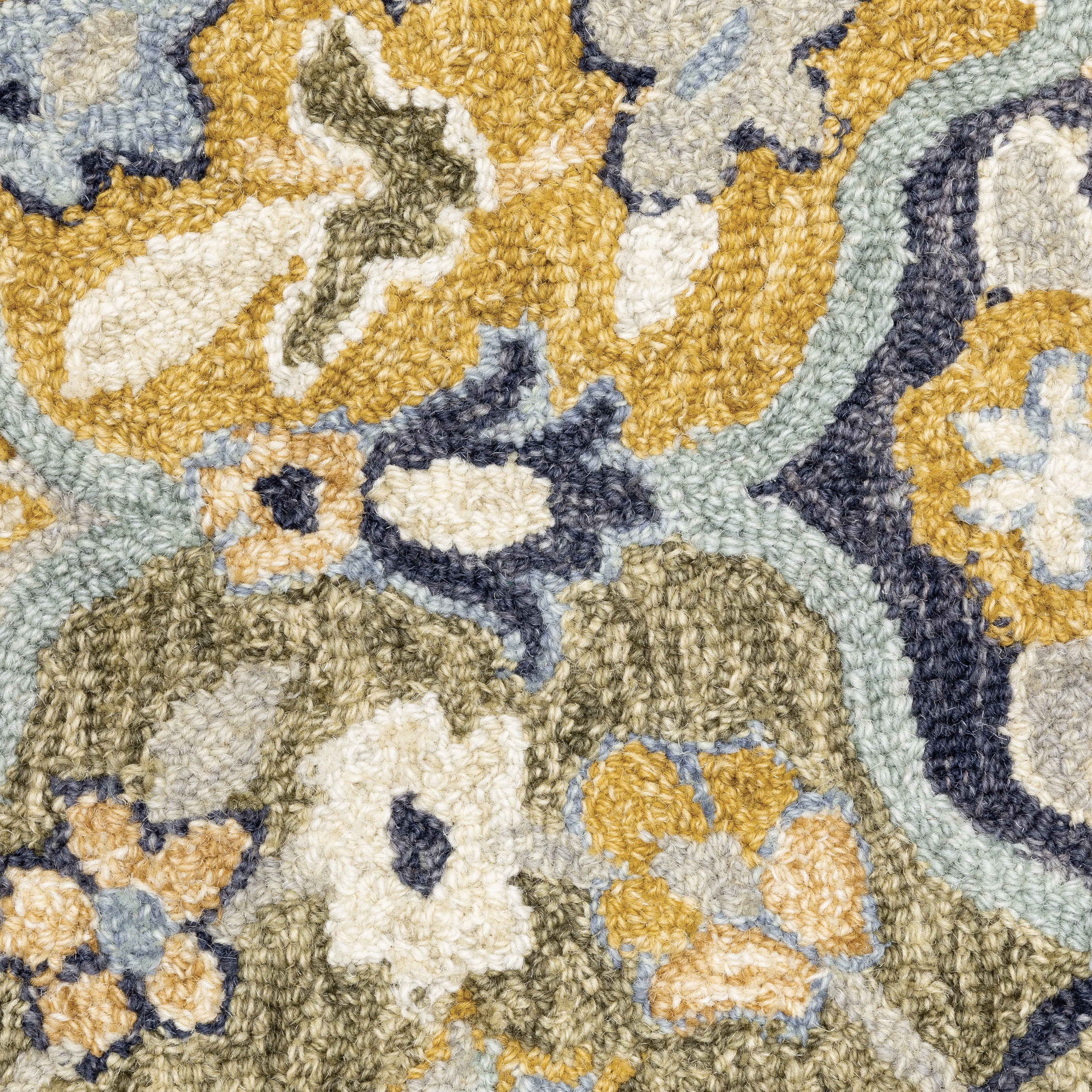 Avalon Home Acadia Floral Medallions Handcrafted Wool Area Rug or Runner