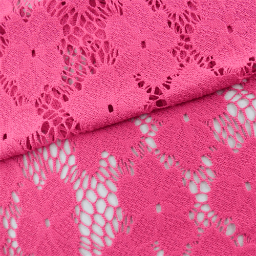 Pink Crochet Lace, Fabric By the Yard