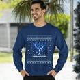 thumbnail image 3 of Christmas Sweatshirt, Happy Hanukkah Festive Menorah Sweatshirt, Unique Jewish Holiday Jumper, Cute Hanukkah Gift for Women and Men, 3 of 5