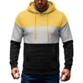 thumbnail image 2 of SBYOJLPB Men's Long Sleeve Hooded Tops Color Block Pullover Hoodie Top for Daily Casual Wear, 2 of 6