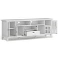thumbnail image 2 of Simpli Home Artisan Solid Wood Contemporary 72 inch Wide TV Stand with Two 26 inch Wide 5 Shelf Bookcases in White (Set of 3), 2 of 10