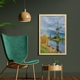 thumbnail image 2 of Dutch Wall Art with Frame, Overcast Photo of Windmills Touristic Center Village of Kinderdijk from Netherlands, Printed Fabric Poster for Bathroom Living Room, 23" x 35", Multicolor, by Ambesonne, 2 of 2