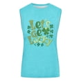 thumbnail image 2 of Puliio Women's Tank Tops Crewneck Sleeveless Letter Print casual Blouse Summer Loose Fit Basic Beach Vest, 2 of 2