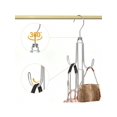 thumbnail image 2 of Purse Organizer For Closet, 4-Tier Hanging Bag Holder, Silver Metal Closet Organization Purse Hanger Backpack Rack Space Saving Hanger, 2 of 5