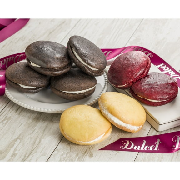 Dulcet Gift Basket Whoopie Pie: Chocolate, Red Velvet & Lemon Vanilla Filled Gift Baskets
