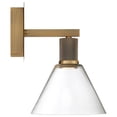 thumbnail image 2 of 63143LEDD-ABB/CLR Access Lighting Port Nine - 9W 1 LED Wall Sconce In Transitional Style-11.5 Inches Tall and 8 Inches Wide-Antique Brushed Brass, 2 of 7