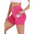 thumbnail image 2 of FUTATA Womens Biker Shorts Compression Yoga Workout Shorts With Pockets High Waist Tummy Control Exercise Running Shorts For Juniors ,XS-3XL, 2 of 6