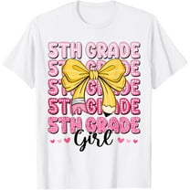 ANUNSHIRT Coquette 5Th Grade First Day Of Back To School Girls Outfits T-Shirt Unisex S-5XL Hot Trending Shirt, Vintage Birthday Gift