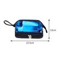 thumbnail image 3 of Bolsa de cosméticos impermeable de lavado de PU de doble capa transparente para fitness (Azul) Likrtyny Para Estrenar, 3 of 3