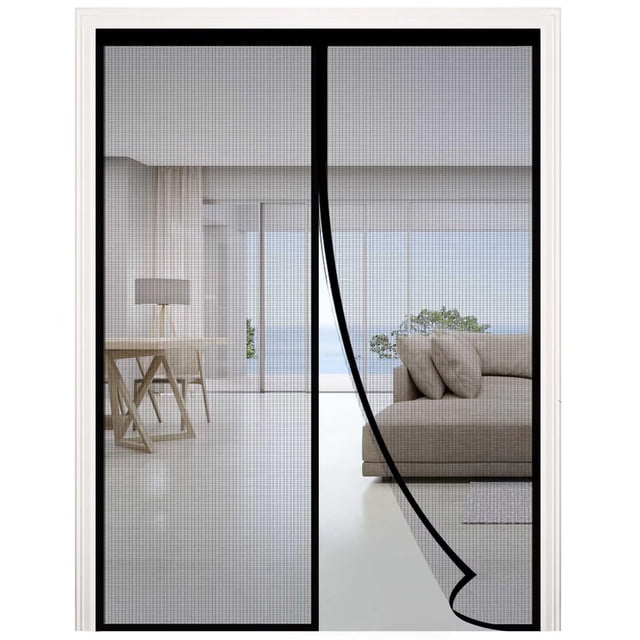 Pantalla de puerta magnética de fibra de vidrio RELIANCER, 86 x 240 cm, cierre automático