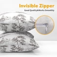 thumbnail image 3 of French Country Pillow Covers 16x16 Inch Set of 2 Black Brown and White Printed Vintage Toile Cottage Decorative Throw Pillows Rustic Farmhouse Pillow Cases Cotton Linen Cushion Covers for Couch Decor, 3 of 6