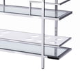 thumbnail image 4 of Benjara 39 Inc Stainless Steel Wine Rack with Glass Shelves, Silver, 4 of 5