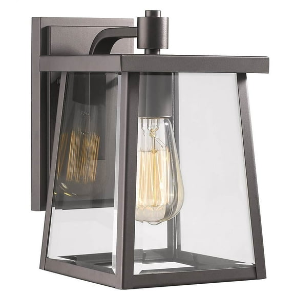 CHLOE Lighting GABRIEL Transitional 1 Light Rubbed Bronze Outdoor Wall Sconce 10" Tall