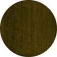 thumbnail image 1 of Ahgly Company Indoor Round Oriental Yellow Modern Area Rugs, 4' Round, 1 of 4