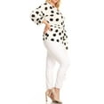 thumbnail image 2 of eVogues Plus Size Round Neck Chiffon Wrap Back Top Polka Dot Print White, 2 of 7