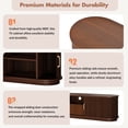 thumbnail image 6 of 66.9" Vintage Rustic TV Stand with Sliding Wood Slatted Doors for TVs up to 75", Farmhouse Media Console with Drawer & Cable Management, Walnut, 6 of 10