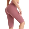 thumbnail image 3 of FINALGANG Casual Shorts For Women Solid Color Slim Fit Athletic Knee Length Leggings Lift Yoga Athletic Shorts Design Durable Skin Friendly Fabric For Adult, 3 of 5