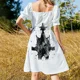 thumbnail image 5 of Acuarela de Rorschach Tarjeta de Rorschach 6 Vestido de manga corta Vestido lindo ropa, 5 of 7