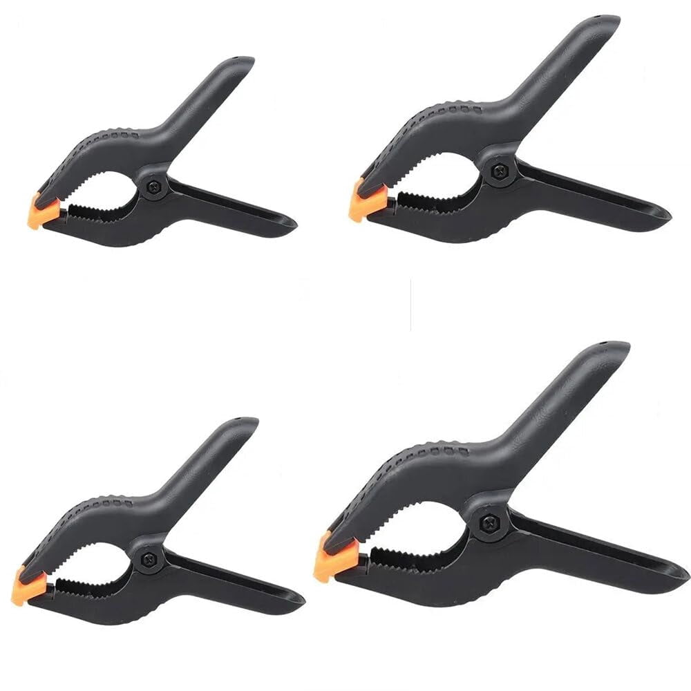 10pcs Ratchet Bar Clamp 2/3/4/6/9 Inch Woodworking A-Clip Black Wood Working Clip Plastic DIY Ergonomic Grip for Crafts Photography