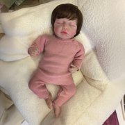 iCradle Lovely Lifelike Reborn Baby Dolls Girl Soft Full Body Cuddly Asleep Realistic Newborn Babies Gift for Kids 3+