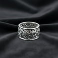 thumbnail image 4 of 925 Sterling Silver Filigree/Scroll Style Ring for Women Vintage Wide Band, 4 of 4