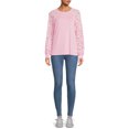 thumbnail image 5 of Nine.Eight Women Casual Long Sleeve Round Neck Statement Pullover Sweatshirt, 5 of 5