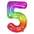 thumbnail image 1 of ballons Anniversaire 5 An Colore - Gros Ballon Chiffre 5 Numro 5 - Decoración Feliz Cumpleaños Ballons Fte D'anniversaire Ans Vole Grce L'hlium 5 B, 1 of 5