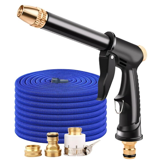 Ruroz Garden Hose Nozzle, Upgraded Heavy Duty Metal Spray Nozzle, High Pressure Water Nozzle with Adjustable Spray Patterns for Watering Plants, Car Washing, and Pet Showering