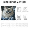 thumbnail image 5 of MDO  Cats Galore Throw Pillow Cover White Black Brown Cats Cotton Linen Decorative Pillow Case Cushion Cover Home Sofa Decor 18x18 Inch Pillow Cover, 5 of 5