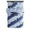 Mainstays Navy Tie Dye 6 Piece Bed in a Bag Comforter Set With Sheets